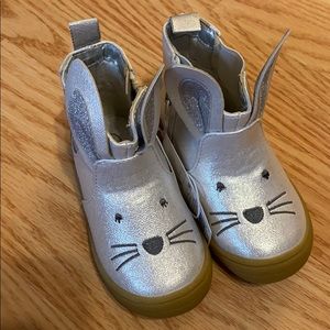 Toddler Silver Bunny Boots